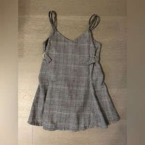 Sleeveless Plaid A-Line Mini Dress